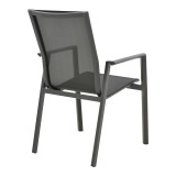 Fotel kopshti Dashiell pakoworld metal i zi textilene i zi 57x71x93cm