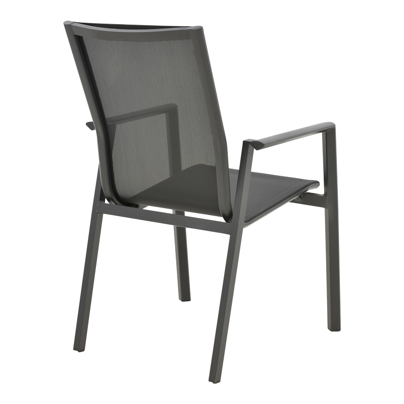 Fotel kopshti Dashiell pakoworld metal i zi textilene i zi 57x71x93cm
