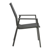 Fotel kopshti Dashiell pakoworld metal i zi textilene i zi 57x71x93cm