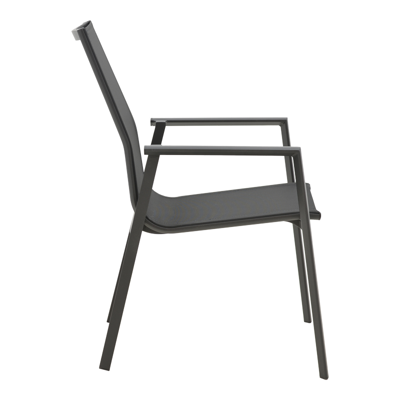 Fotel kopshti Dashiell pakoworld metal i zi textilene i zi 57x71x93cm