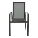 Fotel kopshti Dashiell pakoworld metal i zi textilene i zi 57x71x93cm