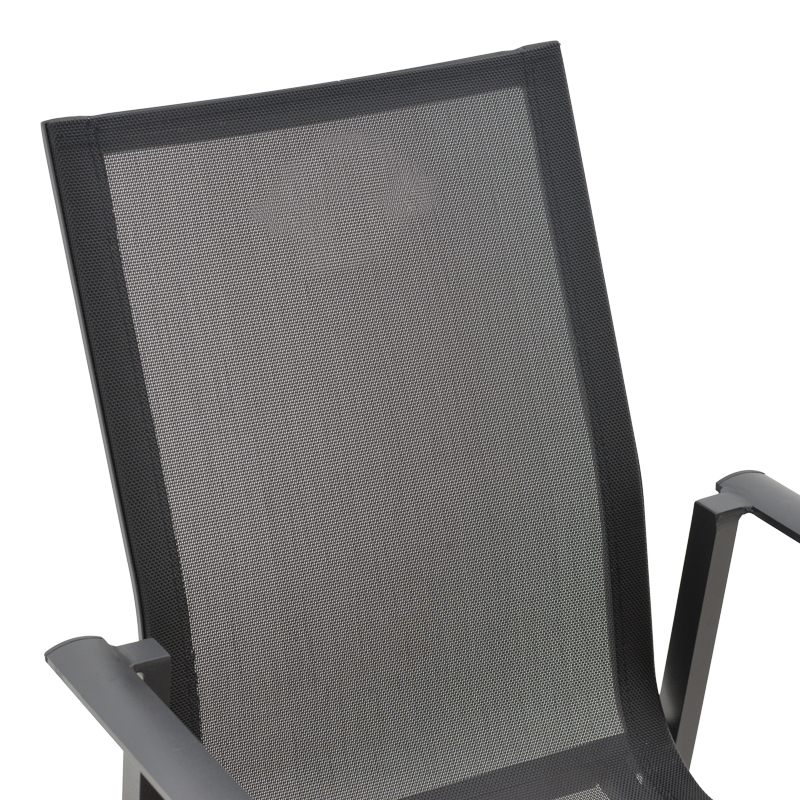 Fotel kopshti Dashiell pakoworld metal i zi textilene i zi 57x71x93cm