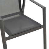 Fotel kopshti Dashiell pakoworld metal i zi textilene i zi 57x71x93cm