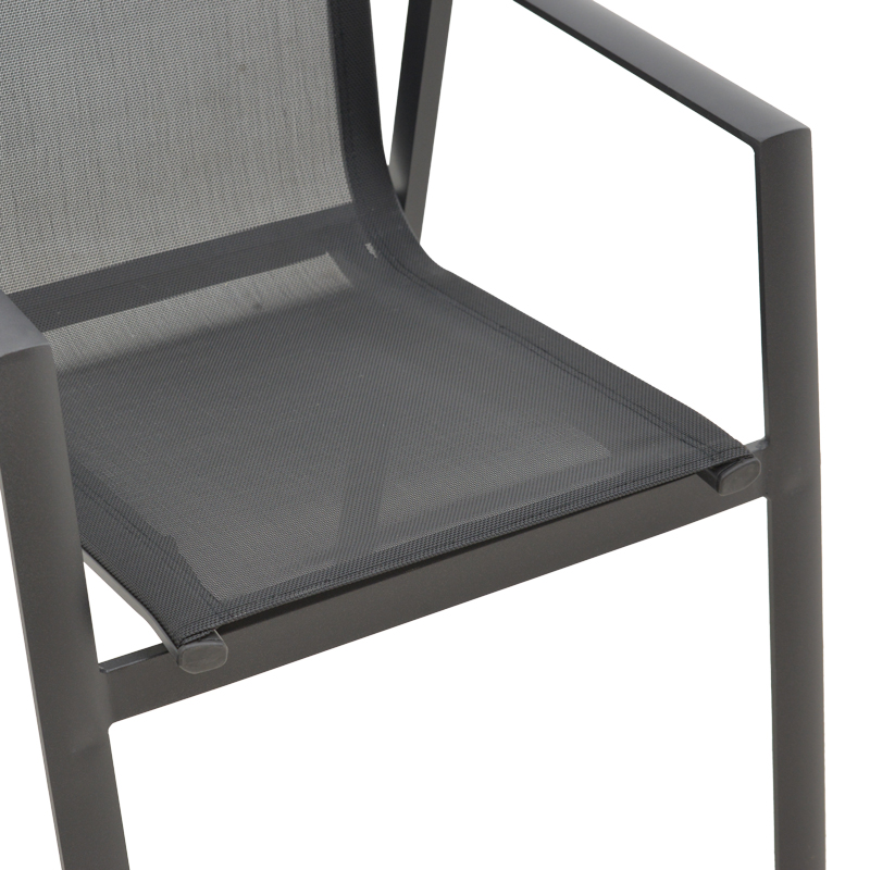Fotel kopshti Dashiell pakoworld metal i zi textilene i zi 57x71x93cm