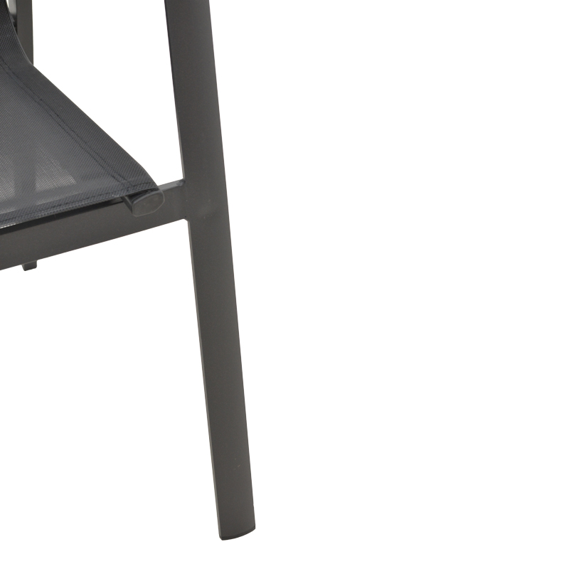 Fotel kopshti Dashiell pakoworld metal i zi textilene i zi 57x71x93cm