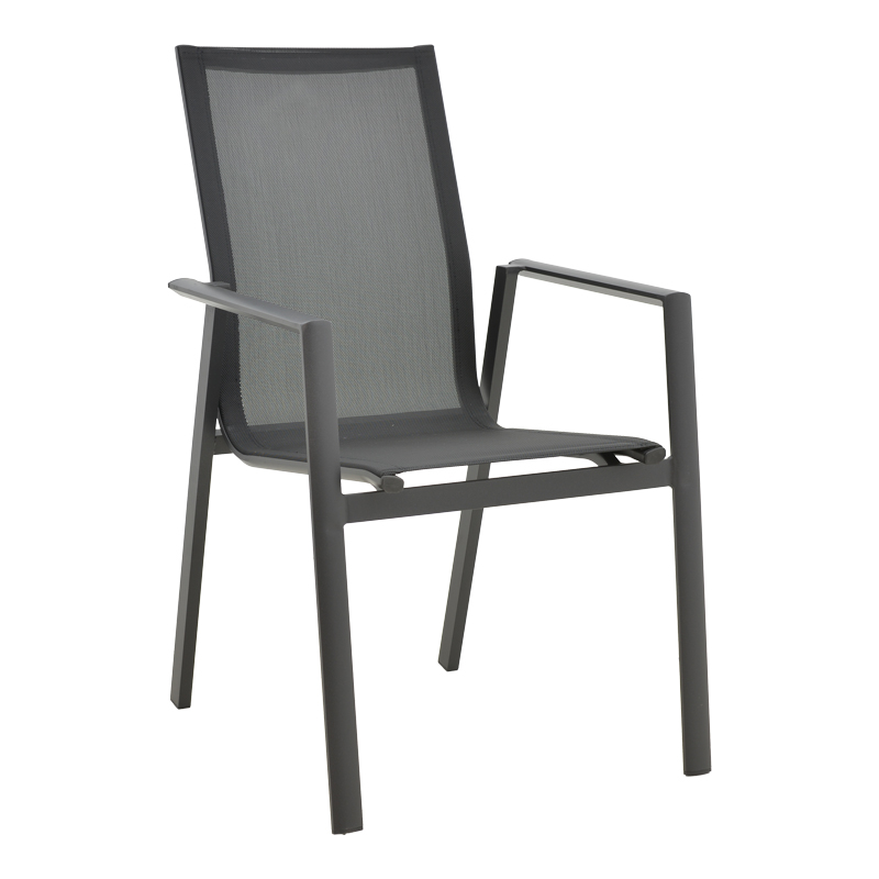Fotel kopshti Dashiell pakoworld metal i zi textilene i zi 57x71x93cm