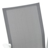 Fotel kopshti Dashiell pakoworld metal i bardhë textilene gri e çelur 57x71x93cm