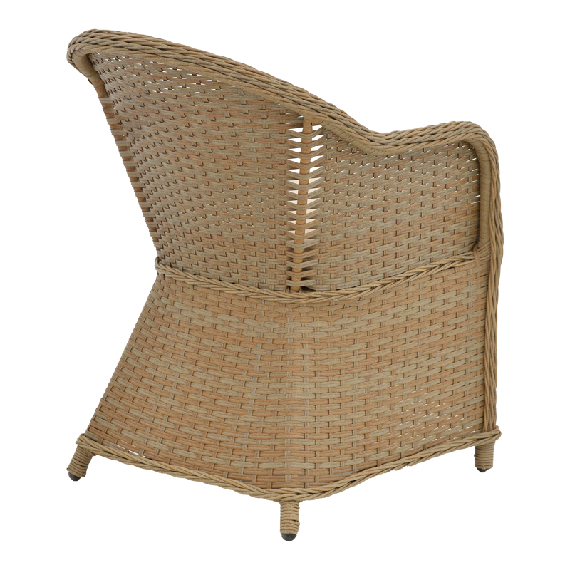 Fotel kopshti Hadrian pakoworld rrushk kafe-tekstil bezhë 57x70x85cm