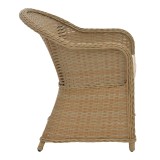 Fotel kopshti Hadrian pakoworld rrushk kafe-tekstil bezhë 57x70x85cm