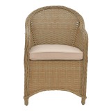 Fotel kopshti Hadrian pakoworld rrushk kafe-tekstil bezhë 57x70x85cm