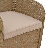 Fotel kopshti Hadrian pakoworld rrushk kafe-tekstil bezhë 57x70x85cm