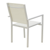 Zacreta- Nares set tavoline ngrënieje me 5 copë pakoworld alumini i bardhë dhe kompensatë në ngjyrë natyrale 180x90x72.5cm