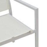 Fotel Zacreta pakoworld alumin-tekstil në ngjyrë të bardhë 56x61x87.5cm