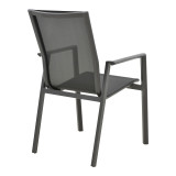 Set tavoline ngrënieje Pinap-Dashiell me 5 copë pakoworld alumini i zi dhe kompensatë në nuancë natyrale Φ110x74cm
