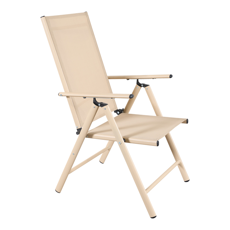 Fotel Candor pakoworld metal shampanjë dhe tekstil 51.5x63.5x107cm