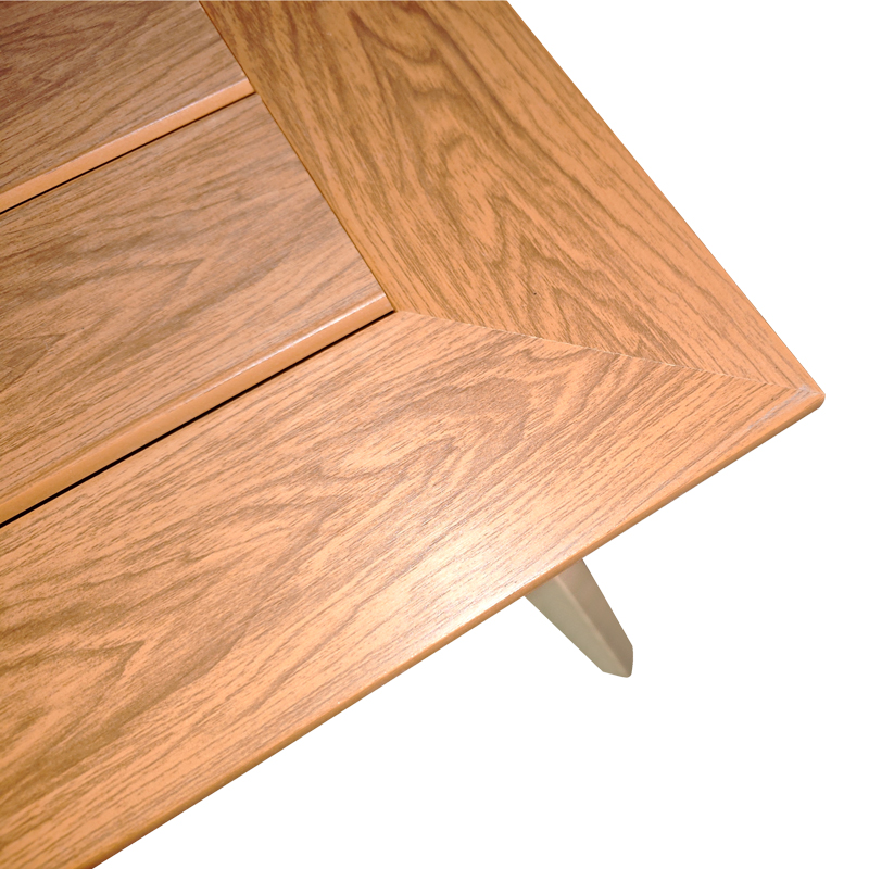 Tavolinë Synergy pakoworld alumini kapuçino-kompensatë ngjyrë natyrale 80x80x74cm