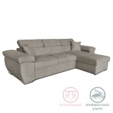 Divan-shtrat këndi i kthyeshëm Comy pakoworld beixh-gri 286x160x75-90cm