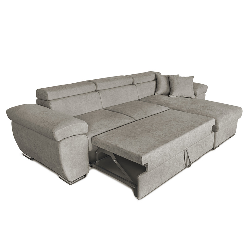 Divan-shtrat këndi i kthyeshëm Comy pakoworld beixh-gri 286x160x75-90cm