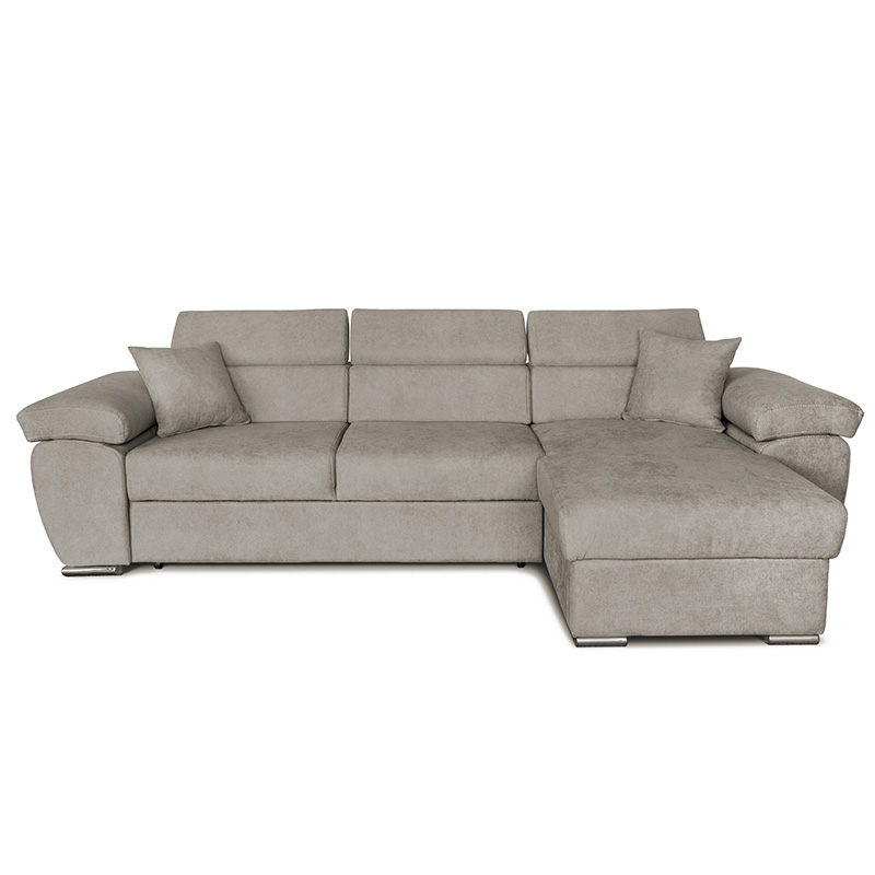 Divan-shtrat këndi i kthyeshëm Comy pakoworld beixh-gri 286x160x75-90cm