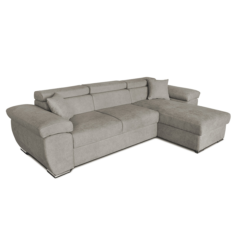 Divan-shtrat këndi i kthyeshëm Comy pakoworld beixh-gri 286x160x75-90cm