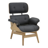 Fotel relaksi Mirto pakoworld dru masiv arre-PU i zi 80x80x96.5cm