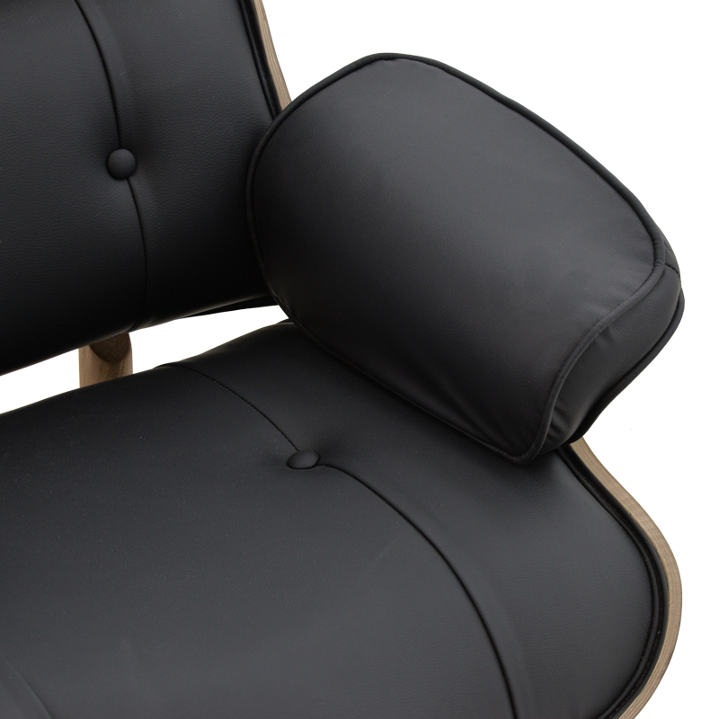 Fotel relaksi Mirto pakoworld dru masiv arre-PU i zi 80x80x96.5cm
