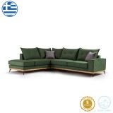 Divan këndi Luxury II pakoworld kënd djathtas pëlhurë qiparis-karbon 290x235x95cm