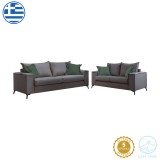 Set dhome ndenjeje Verona 2 copë 2-3 vendesh antracit mak14 - jastëkë qiparisi mak07