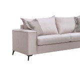 Divan 3 vendesh Verona krem - jastëkë moka 225x93x100cm