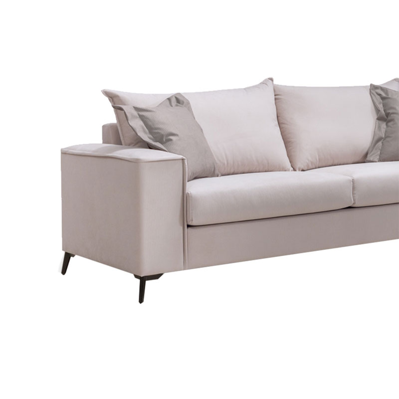 Divan 3 vendesh Verona krem - jastëkë moka 225x93x100cm