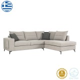 Divan këndor i majtë Montana pakoworld copë gri e çelur-jastëkë gri 275x215x93cm