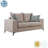 Divan 2-vendësh Verona pakoworld pëlhurë krem me jastëkë mente 173x93x100cm