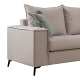 Divan 2-vendësh Verona pakoworld pëlhurë krem me jastëkë mente 173x93x100cm