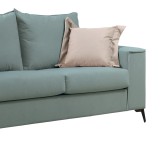 Divan 2-vendësh Verona pakoworld pëlhurë mente me jastëkë krem 173x93x100cm