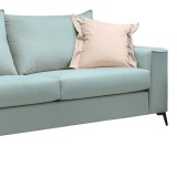 Divan 3-vendësh Verona pakoworld pëlhurë mente me jastëkë krem 225x93x100cm