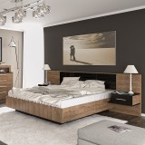 Krevat dopio Romilly pakoworld ngjyrë e zezë shkëlqim-arre 160x200cm