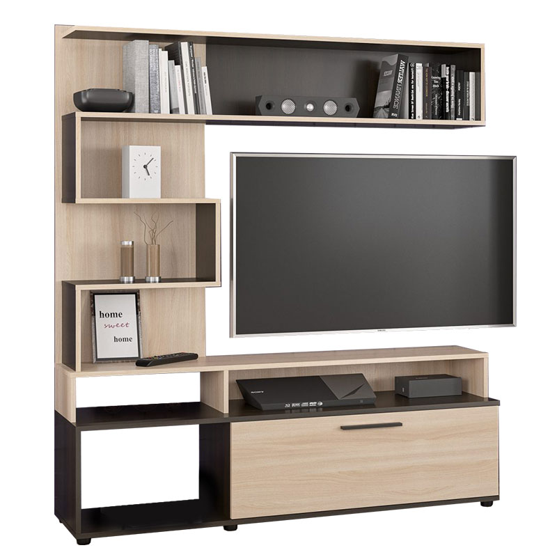 Njësi TV Jasper pakoworld ngjyrë wenge-natyrale 151.5x37.5x169.5cm