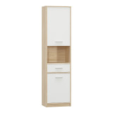Garderobë kolone Letto pakoworld në nuancë lisi - e bardhë mat 50.2x34.3x195cm