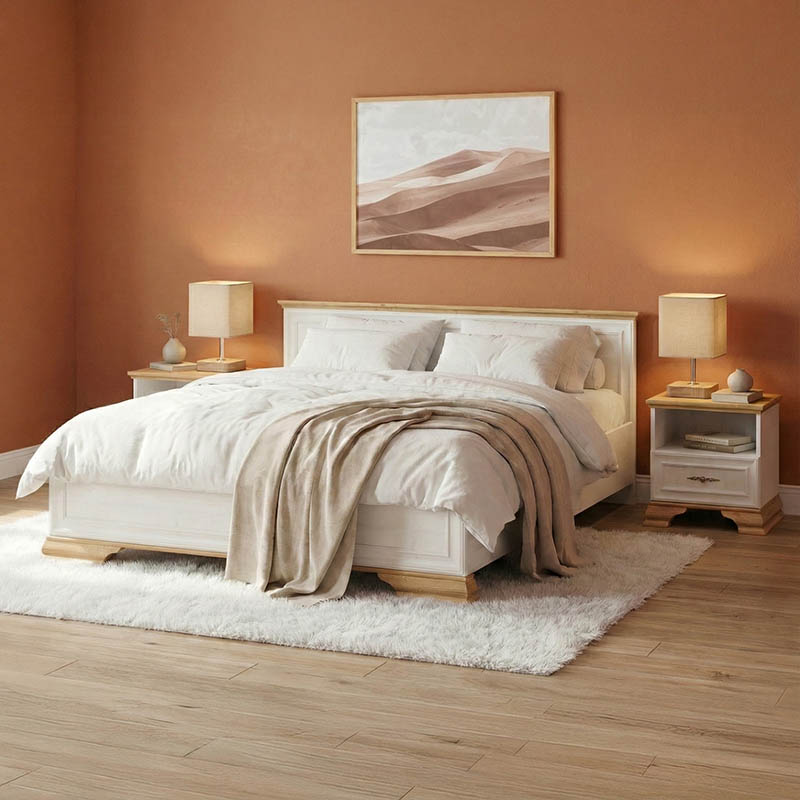Set dhome gjumi Jaden me krevat 160x200cm Set prej 3 copësh