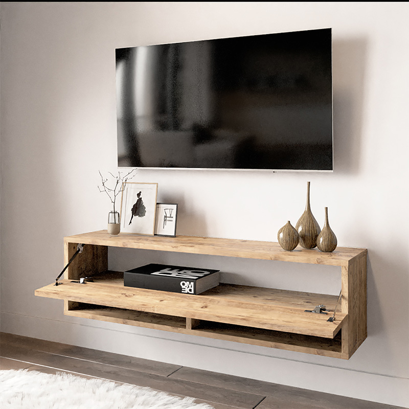 Njësi TV muri Roscoe pakoworld në ngjyrë lisi 100x31,5x29,5cm