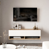 Njësi televizori e montuar në mur Roscoe pakoworld e bardhë-lis 100x31.5x29.5cm