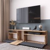 Mbajtëse TV Elana pakoworld SONOMA-antracit 150x29.5x46.3cm