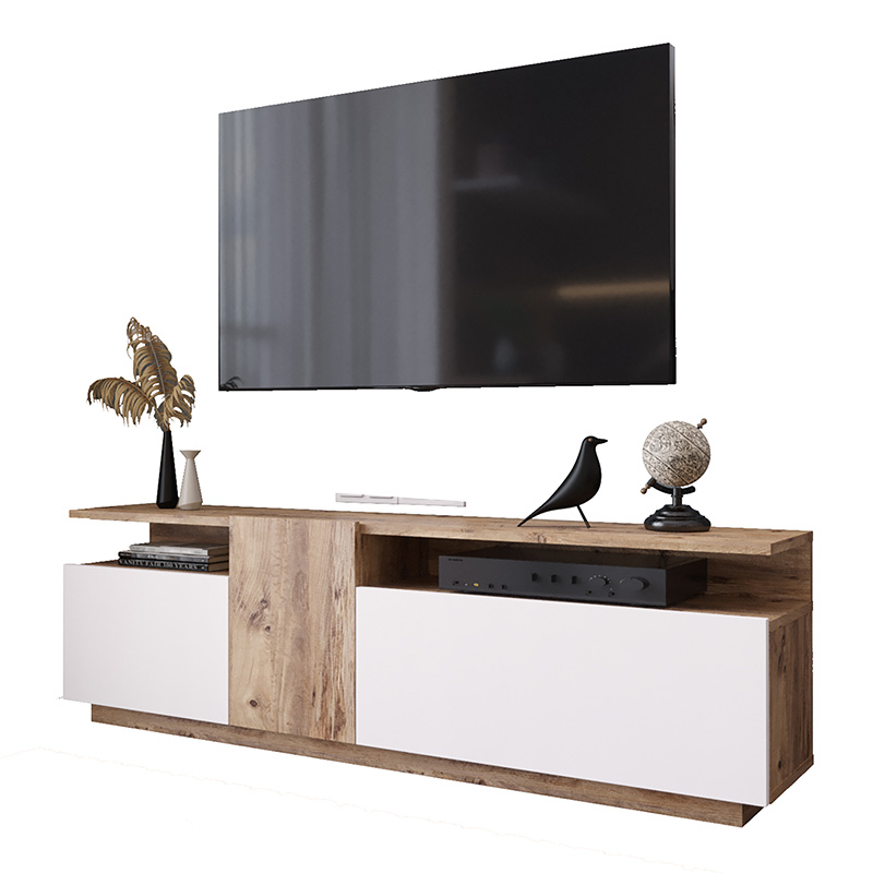 Stendë TV Elana pakoworld sonoma-e bardhë 150x29.5x46.3cm