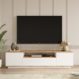 Kabinet TV Soren pakoworld sonoma-e bardhë 180x.44.5x44.6cm