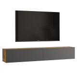 Njësi TV muri Dello pakoworld ngjyrë antracit-SONOMA 180x31.6x29.6cm