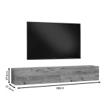 Njësi TV muri Dello pakoworld ngjyrë antracit-SONOMA 180x31.6x29.6cm