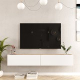 Njësi TV muri Dello pakoworld ngjyrë e bardhë-lisi 180x31.6x29.6cm