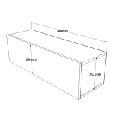 Njësi TV muri Serit pakoworld ngjyrë SONOMA 100x31.6x29.6cm