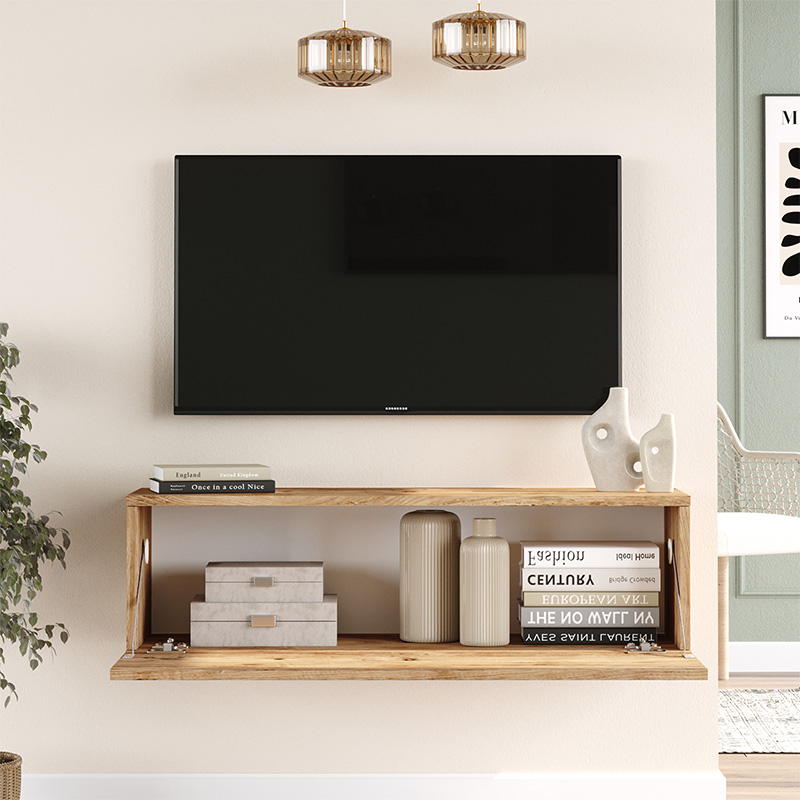 Njësi TV muri Serit pakoworld ngjyrë SONOMA 100x31.6x29.6cm