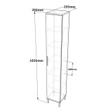 Kabinet-kolonë Aurelius pakoworld antracit-mokë 29.5x29.5x183.6cm